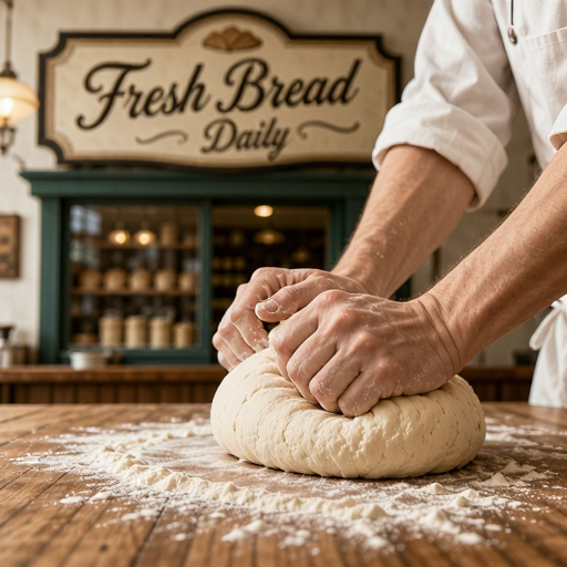 Boogu Image Turbo, combined bakery-text + kneading-hands prompt