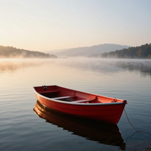 Z-Image Turbo, rowboat at sunrise prompt